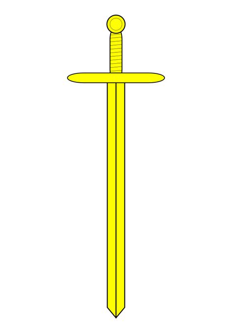 OnlineLabels Clip Art - Sword Or (Yellow)