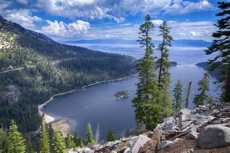 Emerald Bay Hike and Clouds Stock Image - Image of hike, lake: 72257245