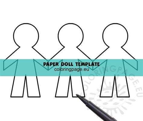 Easy Paper Doll Chain Template