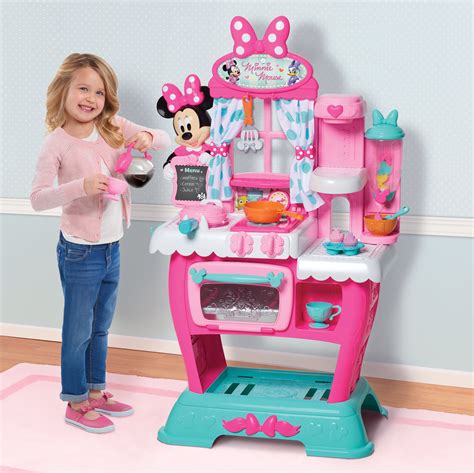 Minnie Mouse Kitchen Play Set Kids Girls Pretend Toys Pink Children ...