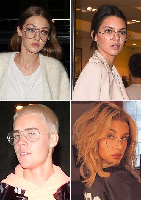 How To Wear Wire Frame Glasses Like Kendall Jenner, Gigi Hadid & Justin ...