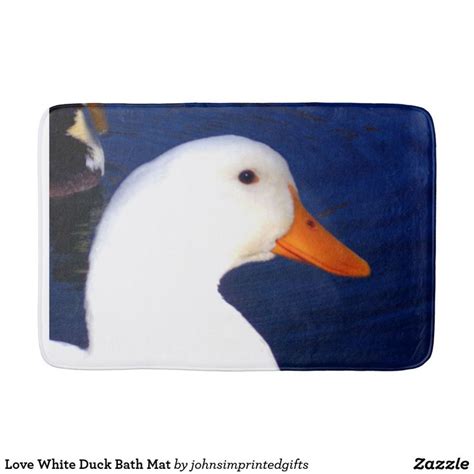 Love White Duck Bath Mat | Zazzle | Duck bath mat, White ducks, Large ...