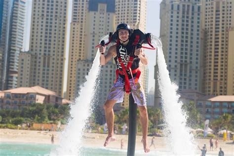 Dubai Water Sports: JBR Beach Jetpack Flying Experience