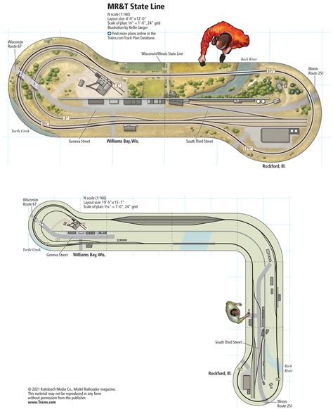 MR&T State Line N scale layout - Trains