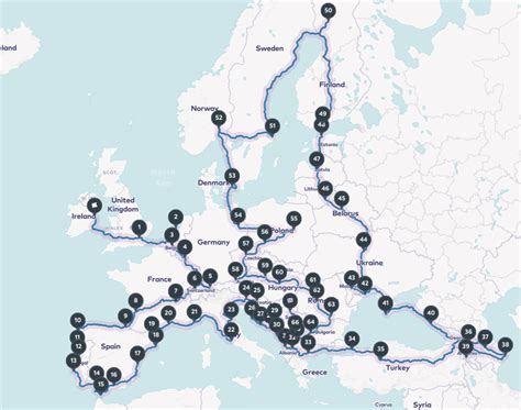 Epic Europe road trip across 47 countries