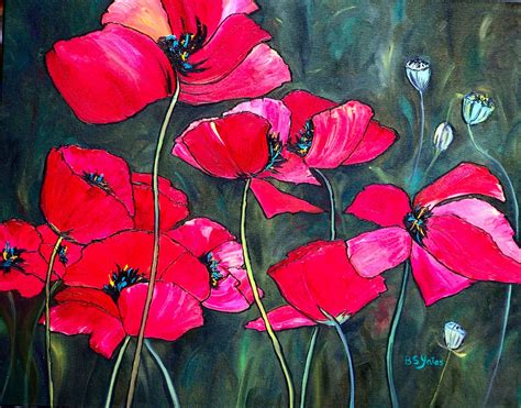 BSYates Art, a sometimes, daily painting journal: "Red Poppies", oil ...