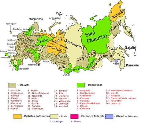 File:Mapa sujetos federales de Rusia.svg - Wikipèdia Vèneta, ła ...