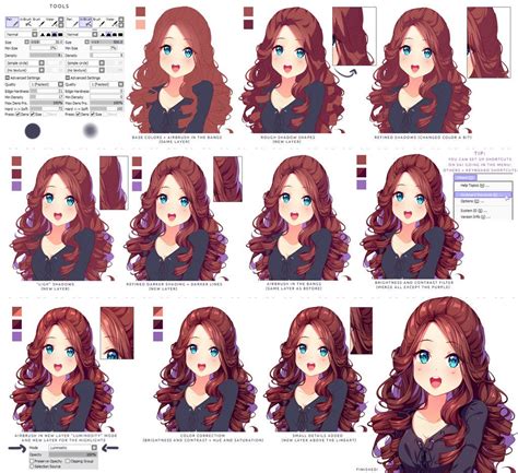 Hyan Style - Shading curly brown hair by Hyan-Doodles | Art tutorials ...