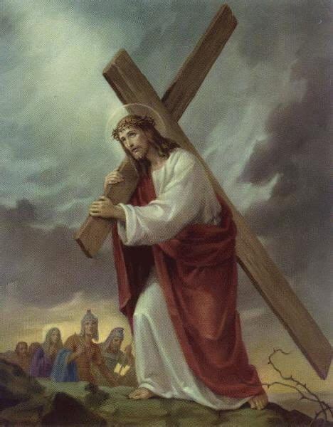 Jesus Carrying The Cross Painting at PaintingValley.com | Explore ...