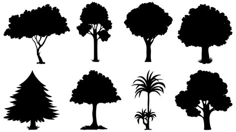 Black And White Tree Silhouette Clipart