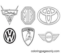 Car Logo Coloring Pages - Free Printable Coloring Pages