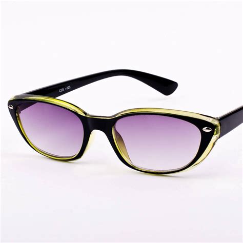 New Womens Sun Readers Cat Eye Black/Green Reading Glasses +1.520375 ...