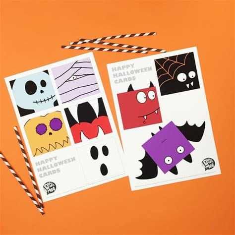 FREE PRINTABLE HALLOWEEN FUN CARDS WITH COLORING OPTION