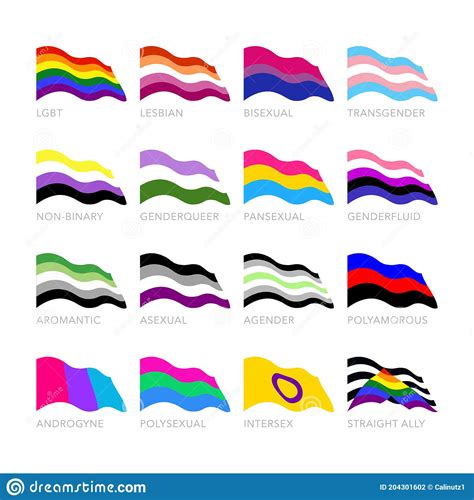 LGBTQ+ Pride Vector Flags Set, LGBT Symbols Stock Vector - Illustration ...