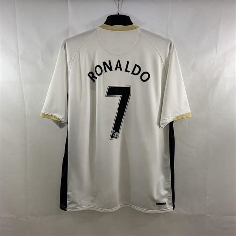 Manchester United Ronaldo 7 Away Football Shirt... - Depop