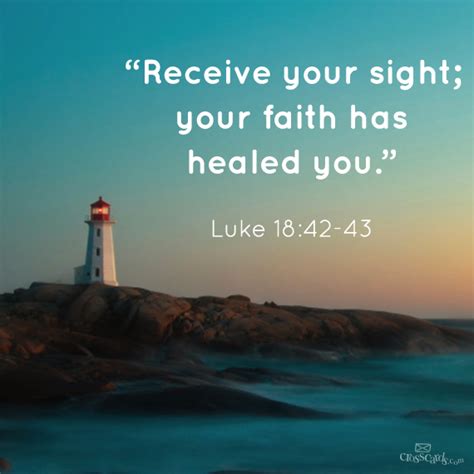 Crosscards.com — “Receive your sight; your faith has healed you.”