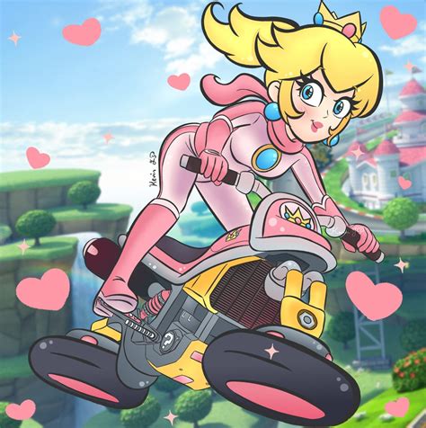 Drew Biker Peach in my favourite render of her in Mario Kart 8! 🏁🌷💖 ...