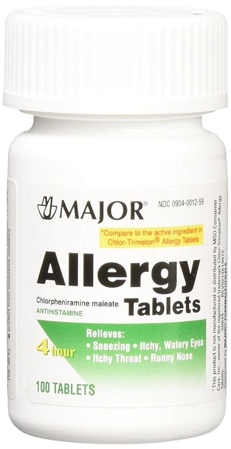 Major Pet Allergy Relief Tablets, 4 mg, 100 Count - Walmart.com ...