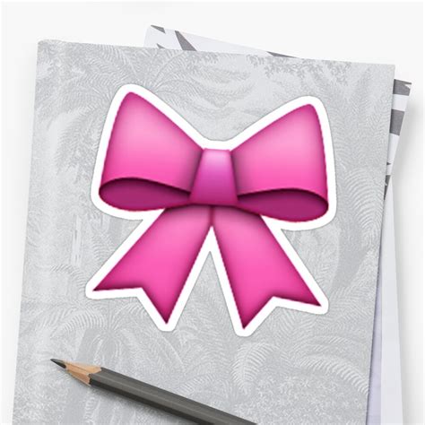 "Emoji Pink Bow" Sticker by emoji- | Redbubble