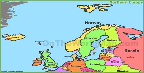 Map of Northern Europe - Ontheworldmap.com