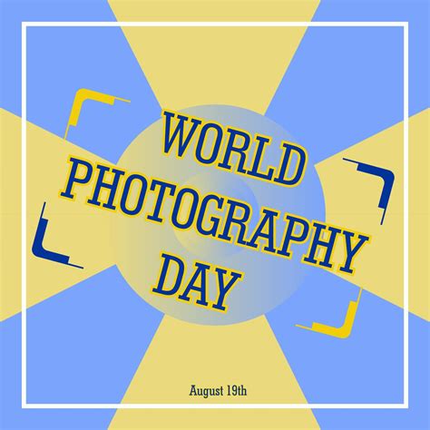 world photography day blue vector design, vector illustration and text ...