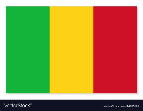 Flag of mali national symbol in official colors Vector Image