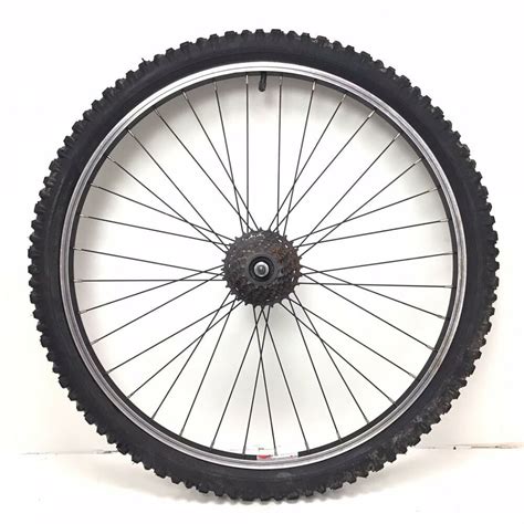 26" Rear Bicycle Wheel Black w/ 7-Speed Freewheel & 2.1" Tire Mountain ...