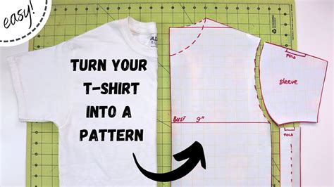 How to turn your T-shirt into a pattern - EASY tutorial! - YouTube