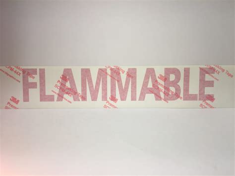 FLAMMABLE | FLAMMABLE DECAL R/W 5.2" X 29.3" - Allied Oil Equipment, Inc.