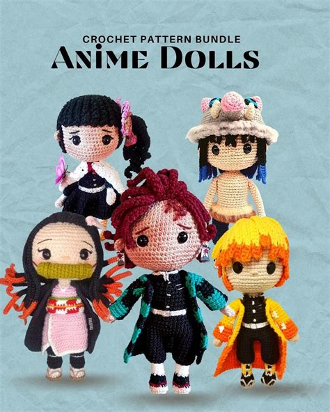 Anime Dolls Inspired Amigurumi Crochet Pattern Bundle - Etsy