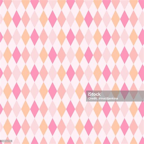 Pink Diamonds On A Light Background Seamless Pattern Stock Illustration ...