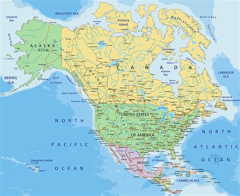 Map Of North America Showing Countries - Get Latest Map Update