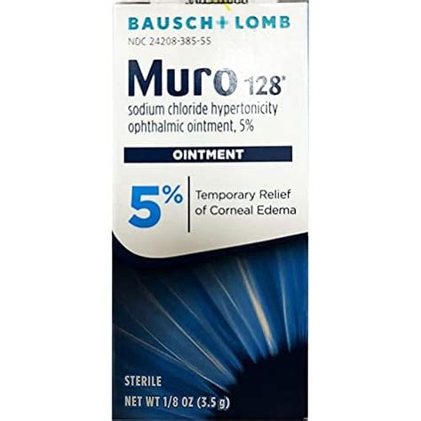 Muro 128 Bausch and Lomb 5 % Ointment, 0.12 Ounce - Walmart.com