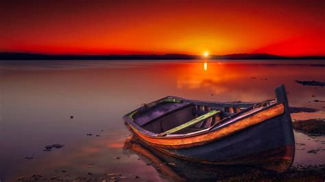 Sunset and Boat Wallpapers - 4k, HD Sunset and Boat Backgrounds on ...