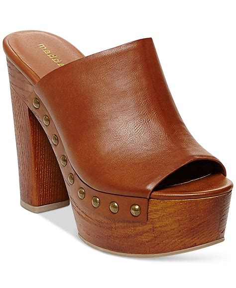 Madden Girl Merry Wooden Platform Mules - Heels - Shoes - Macy's ...