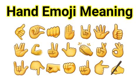 Hand Emoji Meaning/ Hand Gesture Emoji/Emoji Meanings/Emoji Ka Matlab ...