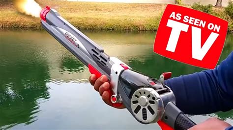 ROCKET FISHING ROD Catches FISH!!! - YouTube