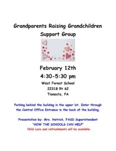 Grandparents Raising Grandchildren Support Group - Forest Area School ...