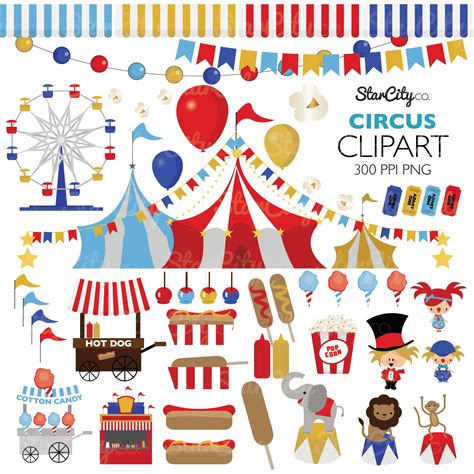 Circus Clipart, Carnival Clip Art, Circus Graphics, Big Top Clipart ...