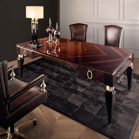 Luxury High End Italian Ebony Writing Desk - Juliettes Interiors