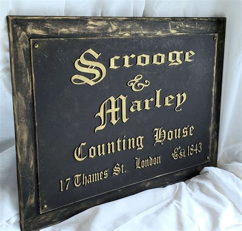 Scrooge & Marley Wall Sign - Etsy | Wall signs, Scrooge, Business wall ...