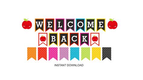 Welcome Back Banner Printable