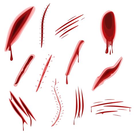 Graphic realistic wound set 1233802 Vector Art at Vecteezy