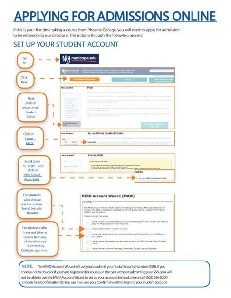 applying for admissions online - Maricopa Community Colleges