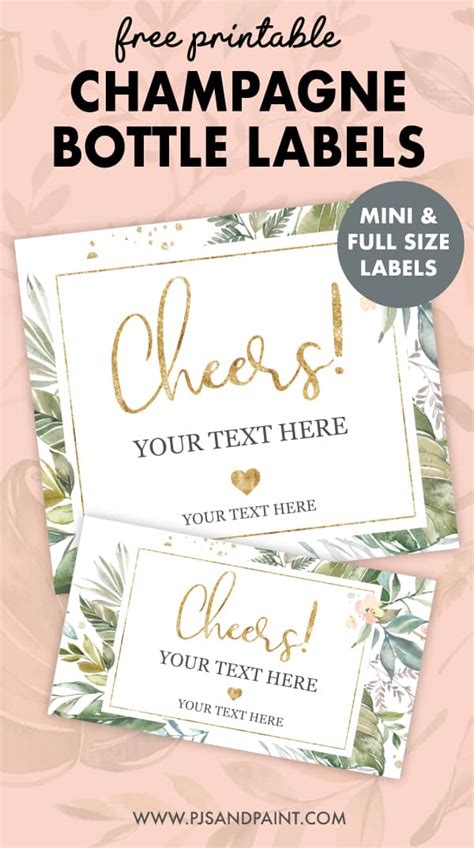 Free Printable Custom Bottle Labels - Engagement Gift Idea