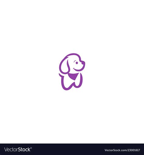 Dog puppy cute logo Royalty Free Vector Image - VectorStock