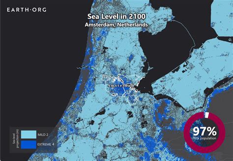 Sea Level Rise Projection Map - Amsterdam | Earth.Org