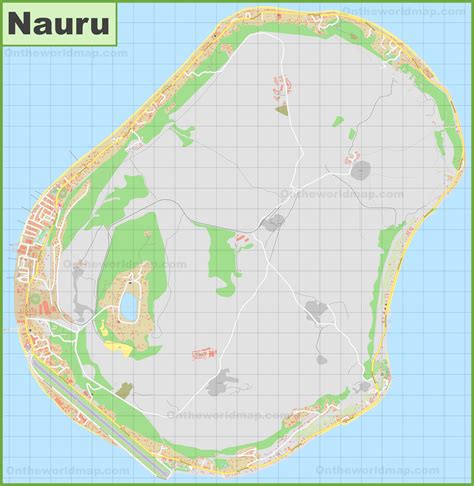 Large detailed map of Nauru - Ontheworldmap.com