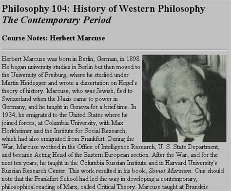 Courses using books by Herbert Marcuse