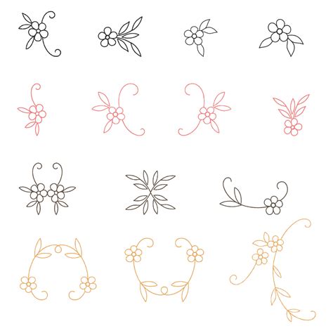 vector dividers collection with floral ornaments 23063404 Vector Art at ...